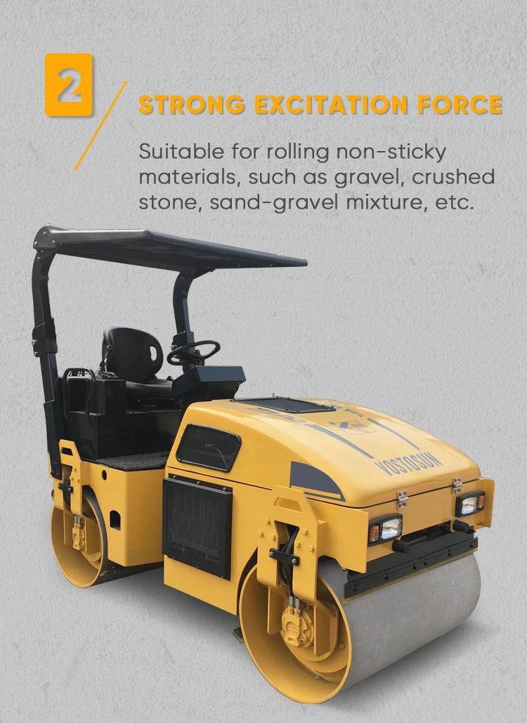 3 Ton Asphalt Roller Tandem Vibratory Road Roller Compactor