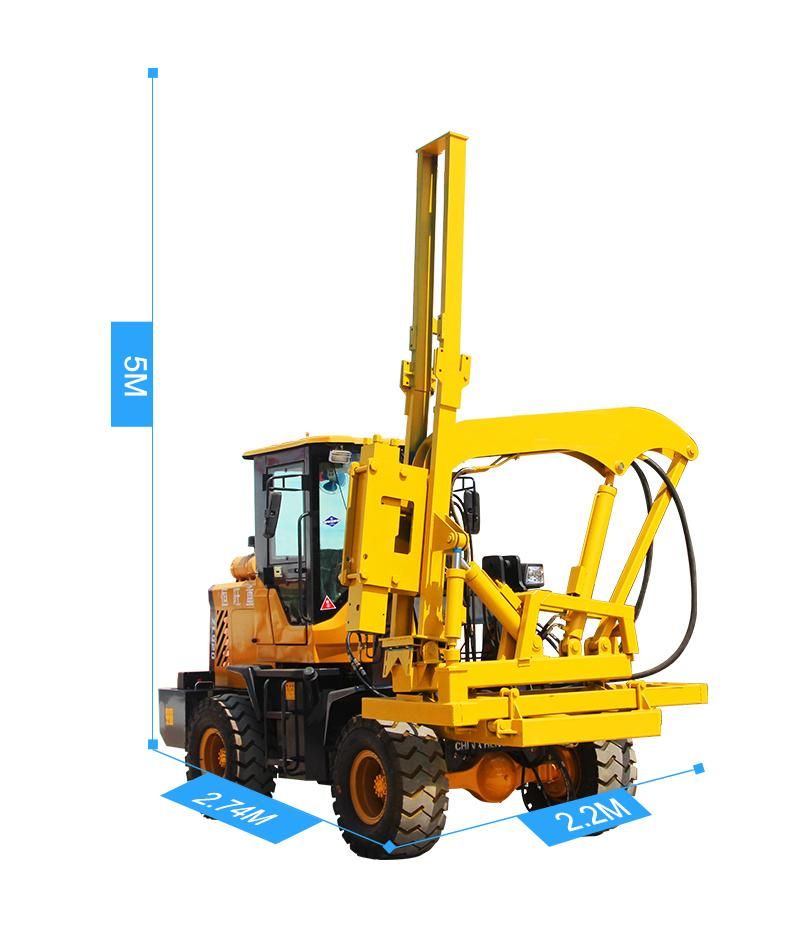 Guardrail Post Hammer Piling Rig Hydraulic Piles Driving Machine