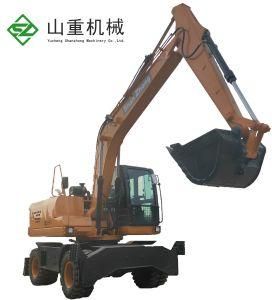 China Excavator Price 16 Ton Hydraulic Wheel Excavation Szl155 for Sale Construction Heavy Equipments