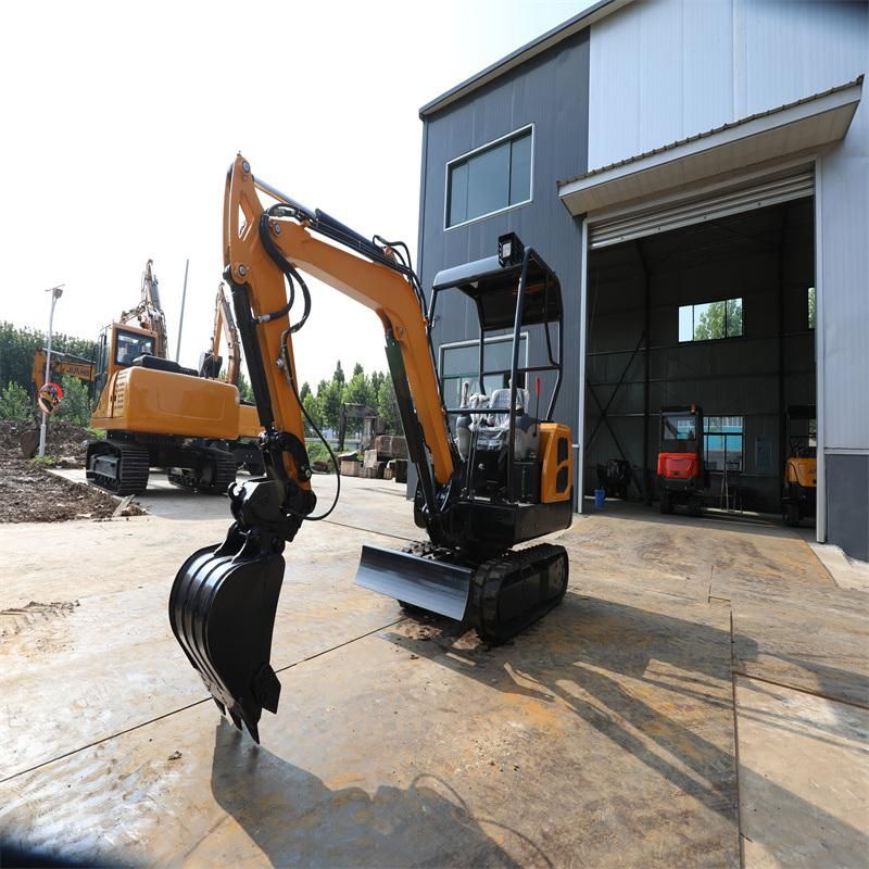Ht18 Multifunctional Garden Farm Mini Digger 1.8 Ton Excavator with 0.06m3