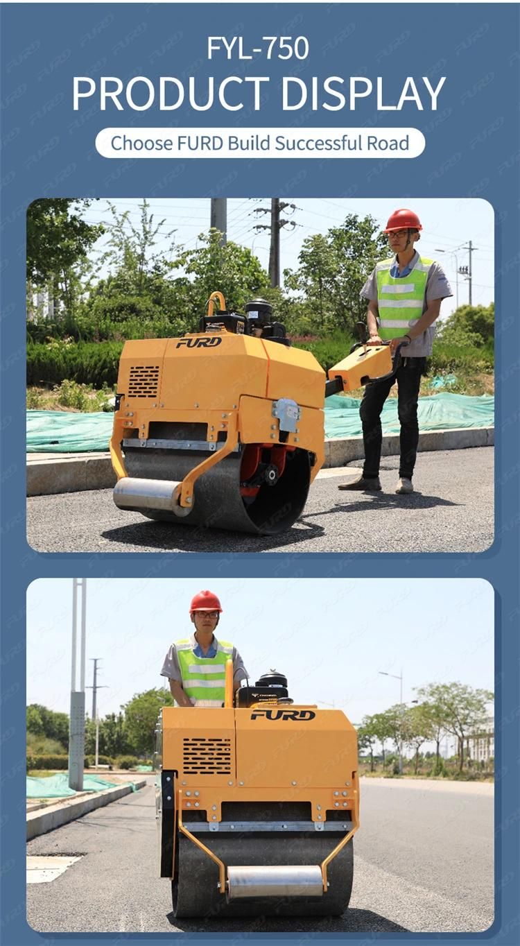 500kg Single Drum Mini Vibrating Asphalt Road Roller with Electric Start