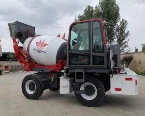 Four Wheel Steering 1 Cbm Portable Cement Mixer Truck