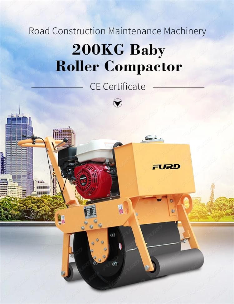 Stock Available 200kg Manual Single Drum Vibrating Road Roller for Sale