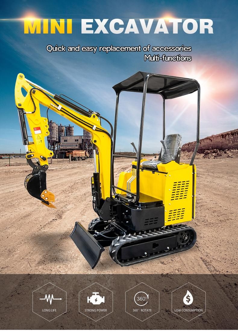 1.5 Ton Mini Tractor with Front Loading and Backhoe Digger