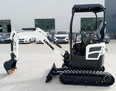China Mini Digger 2ton Small Excavator with Rubber Track Lugong Brand for Orchard