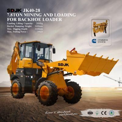 China Manufacturer Front End Skid Steer 4X4 Wheel Backhoe Loader /Wheeled Price Backhoe with CE EPA Euro5 Engine for Sale