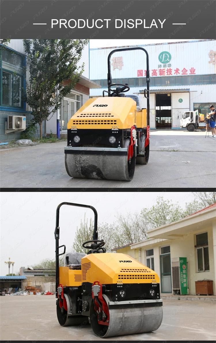 High Performance 1ton Steel Drum Mini Vibratory Road Roller for Sale