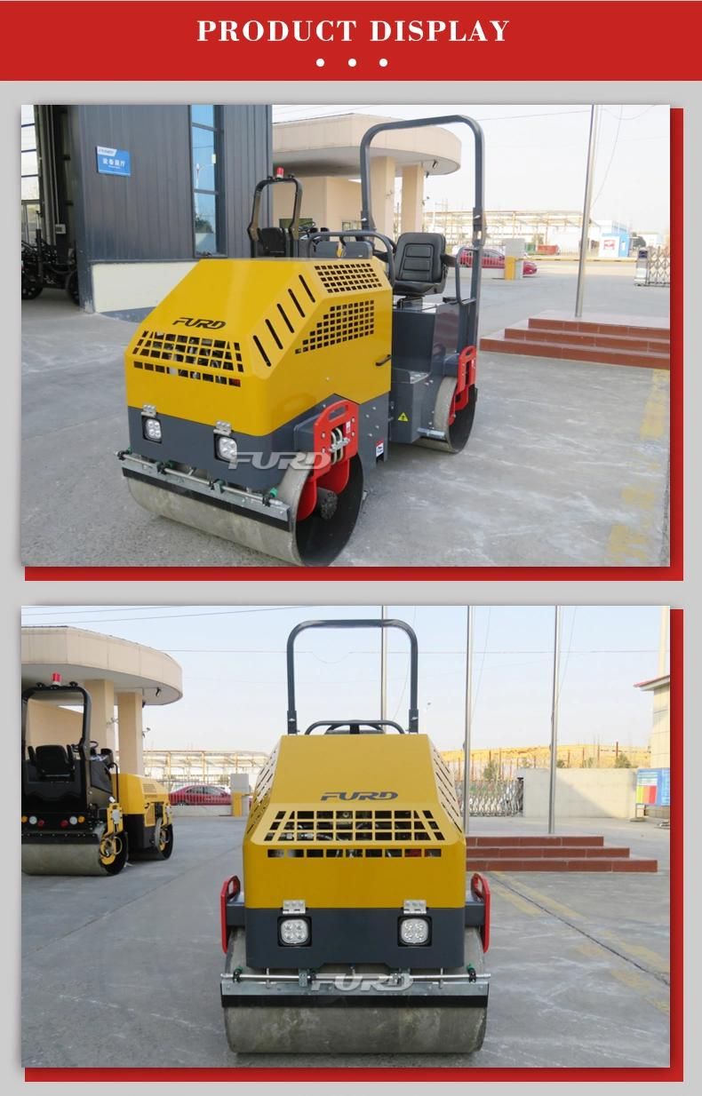 Full Hydraulic Asphalt Vibratory Roller 1.8 Ton Road Roller for Sale