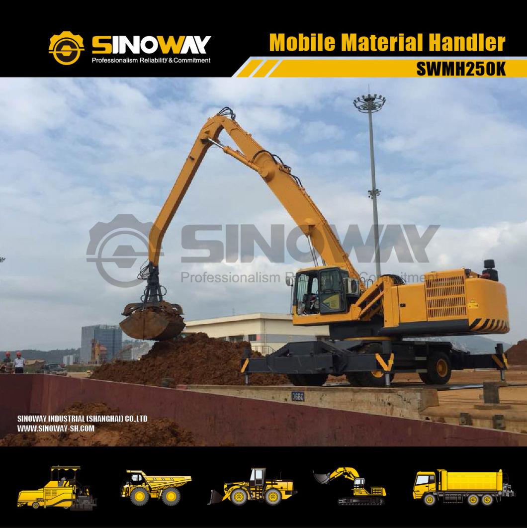 Mobile Material Handler Excavator with Grabber for Log Wood and Timber Plant
