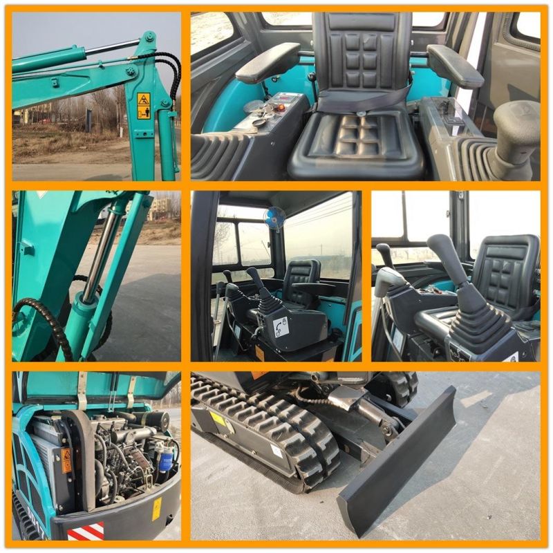 1.7 T Small Backhoe Digger Fw17b Mini Hydraulic Pump Rubber Crawler Track Excavators Cheap Price for Sale