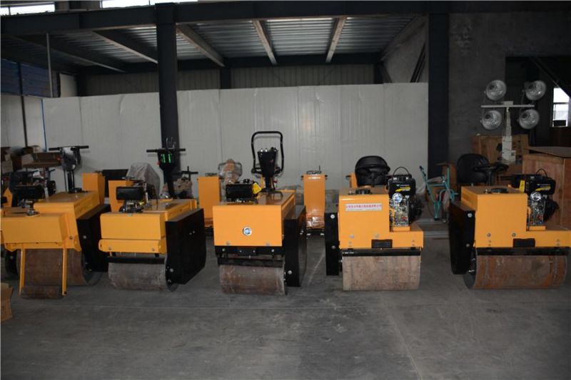 Used Road Rolling Machine Walk Behind Roller Compactor Price Double Drum Vibratory Road Roller Manufacturer