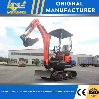 Lgcm Laigong Brand 1.7ton Mini Crawler Digging Excavator with Perkins or Yanmar Engine