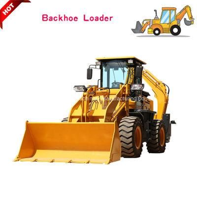 High Efficiency Digger Loaders 4WD Wheeled Backhoe Loader