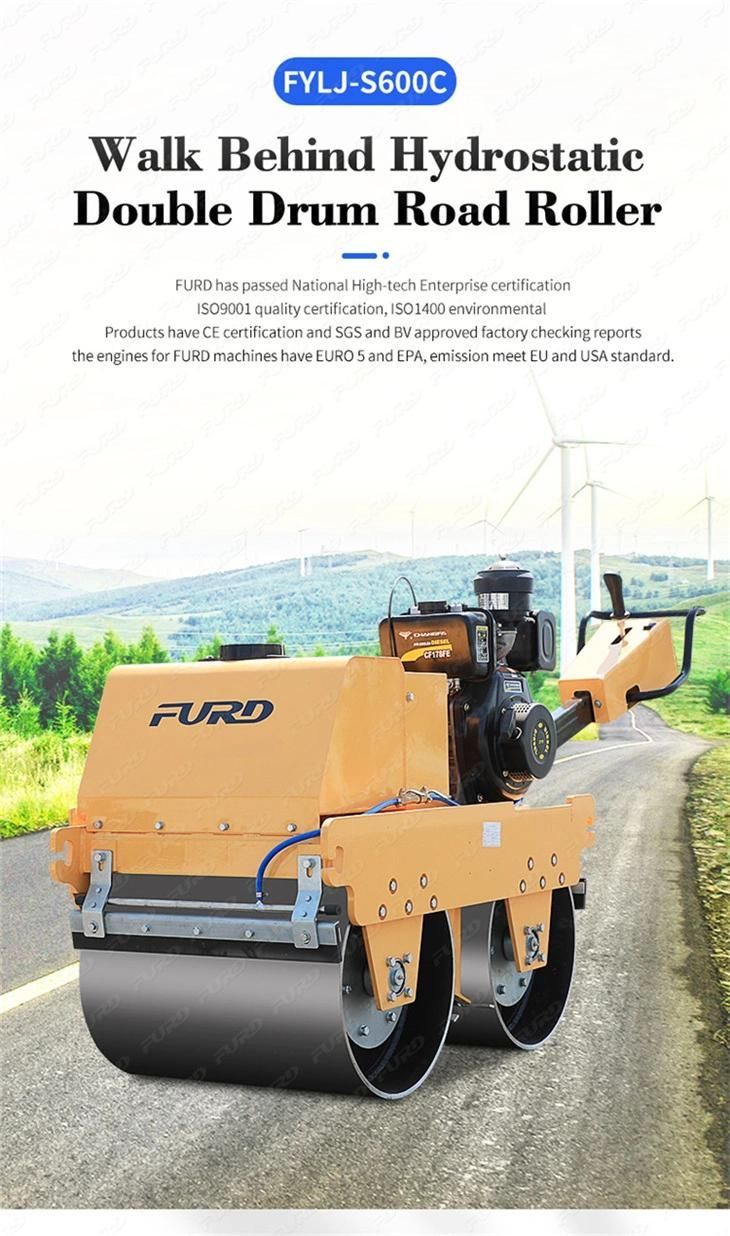 550kg Walk Behind Road Roller Paver Laying Machine Road Roller
