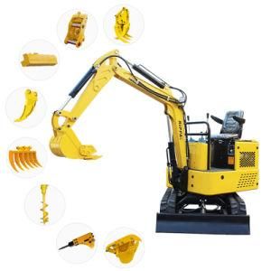 China Cheap Price 0.6 Ton 0.8 Ton 1 Ton 1.5 Ton 1.7 Ton 2 Ton 2.5 3 Ton 5 Ton Small Rubber Track Mini Excavator for Sale