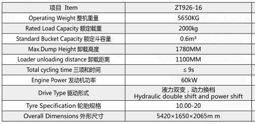 Tunnel Loader Standard China 2ton Front Wheel Loader for Mine Field