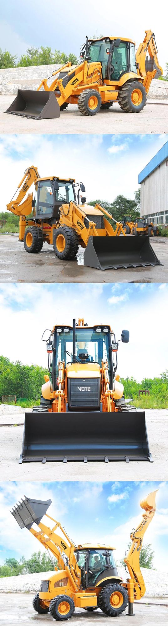 Cheap 4WD Mini Loader Multifunction Small Garden Tractor Backhoe Loader Excavator Loader Backhoe with Attachment for Sale