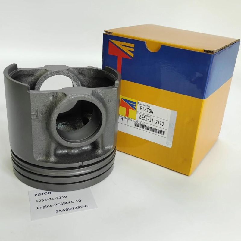 High-Performance Diesel Engine Parts Piston 6252-31-2110 for Engine PC490LC-10 SAA6d125e-6 Wa470