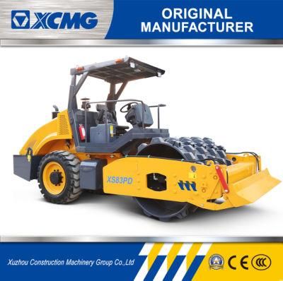XCMG Official Manufacturer Single Drum Road Roller Xs83 8ton for Sale