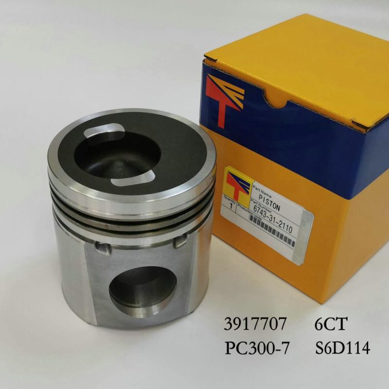 High Quality Diesel Engine Mechanical Parts Piston 6743-31-2110 for Engine Parts PC300-7 PC350-7 PC360-7 SA6d114e SAA6d114e Wa380 Generator Set