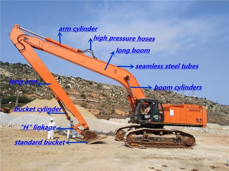 Ce-Approved Long Reach Boom Long Arm Kits for Hitachi Ex1200 Excavator