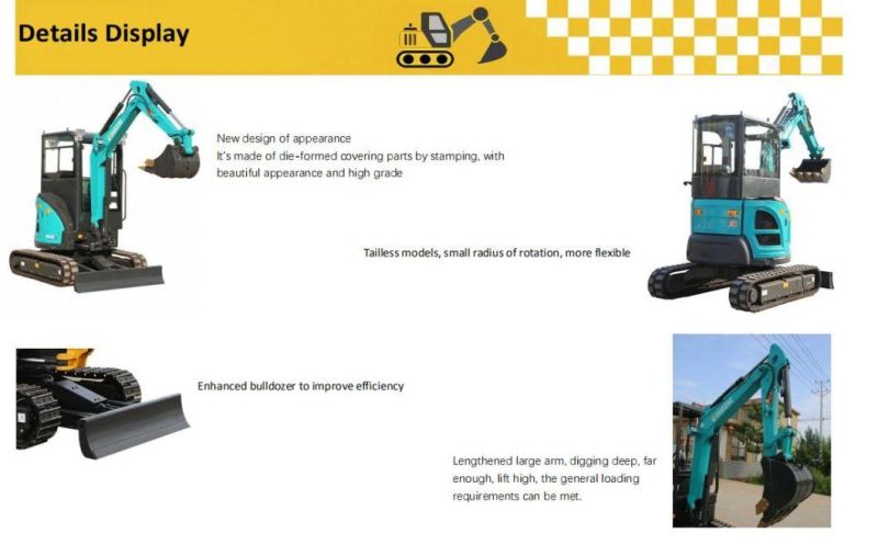 Best Hot Sales with a Bucket Steel Shoes Mini Diggers Excavators