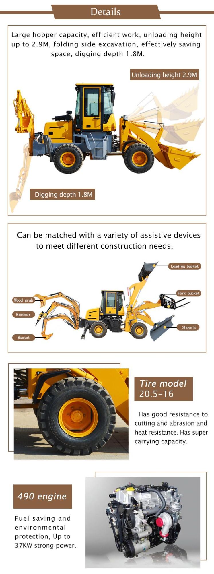 Shandong Wz10-20 Excavator-Loader-Mini