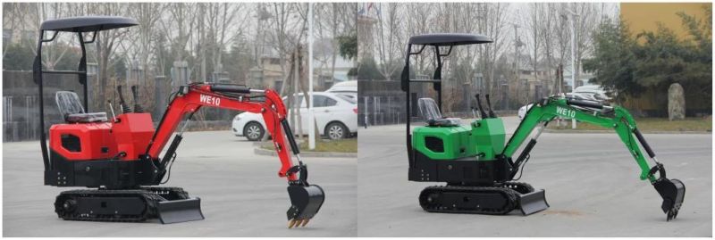 Chinese Wolf 1t Diesel CE/Euro 5 Engine We10 Hydraulic Crawler Small/Mini/Micro Excavators Digger for Farm/Garden/Construction