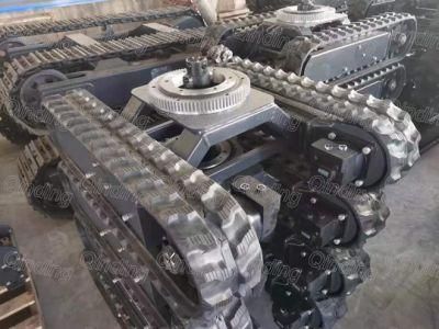 Rubber Track Undercarriagre with Rotating Distributor Joint and Hydraulic Shovel Used for Drilling Machines