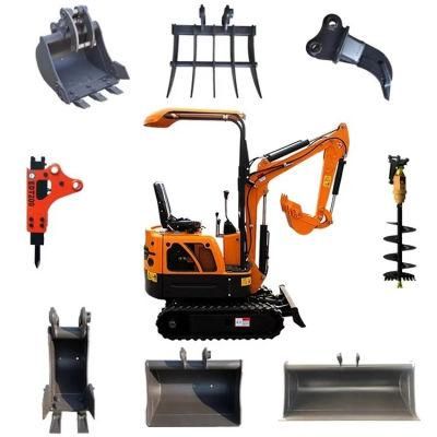 Farm Garden China Cheap 0.8 Ton New Mini Excavator Small Digger with Attachments
