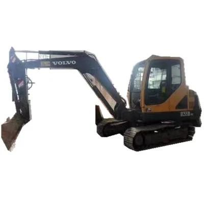 Used High Performance Mini Crawler Excavator Volvoec55b in Good Condition Cheap Selling