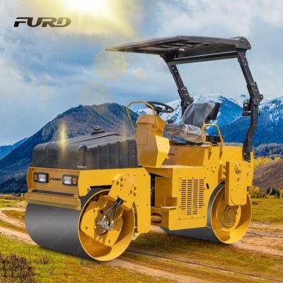 Furd Tandem Double Drum Ride on 3 Ton Vibratory Roller Compactor