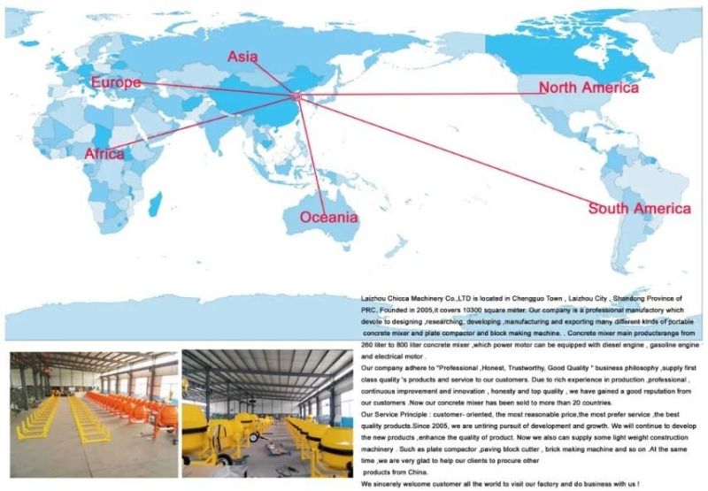 Chicca Factory Price Mobile Concrete Mixer with Drum/800L Diesel Engine Cement Mixer Machine 4 Wheels