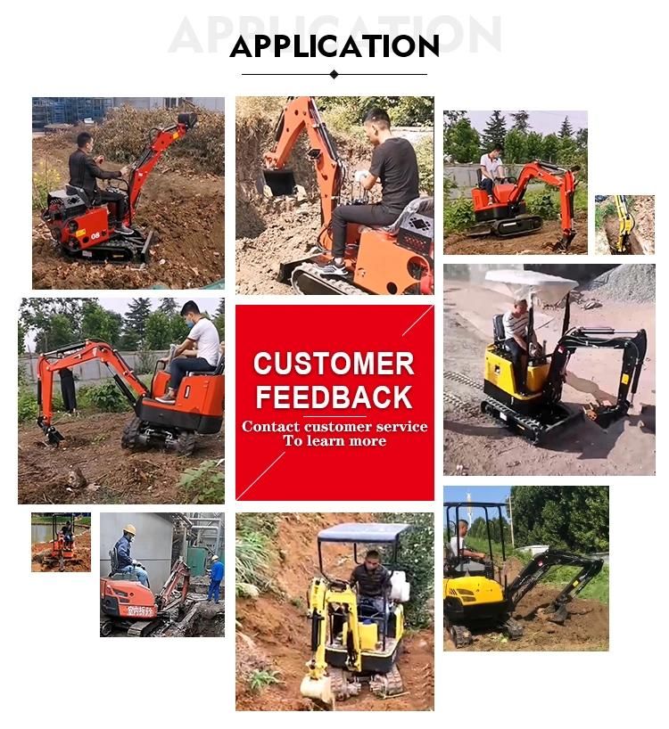 0.8 Ton Tree Planting Digging Machines Hole Digger Small Garden Excavator Mini Track Digger