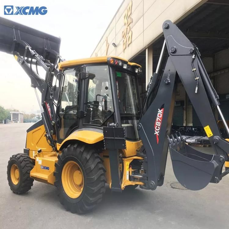 XCMG Official Cheap 4/2 Wheel Drive 2.5 Ton Small Mini New Backhoe Excavator Loader with Attachments 4 in 1 Bucket Clamp Sweeper Breaker Snow Shovel Price