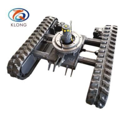 Customized 1 Ton Hydraulic Rubber Crawler Track Undercarriage with Slewing Bearing for Mini Excavator