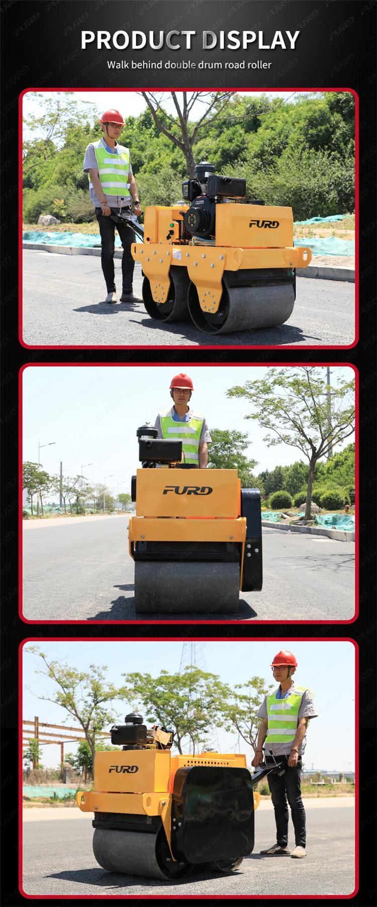 550kg Road Roller Hand Mini Vibratory Road Roller Compactor Machine Price