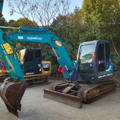 Used Excavators for Sale Sunwarrd Swe70e Earth-Moving Machinery Good Condition Low Hours