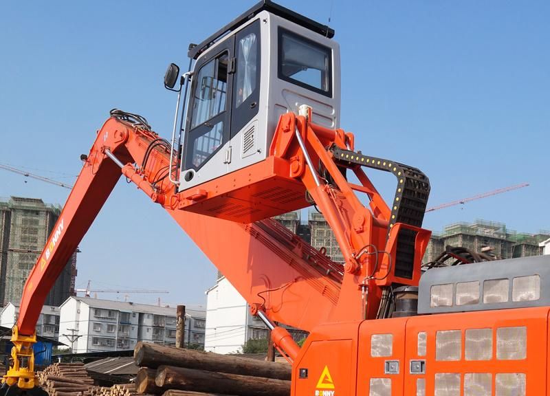 Bonny 42ton Electric Hydraulic Material Handling Machine Handler on Track for Scrap and Waste Recycling