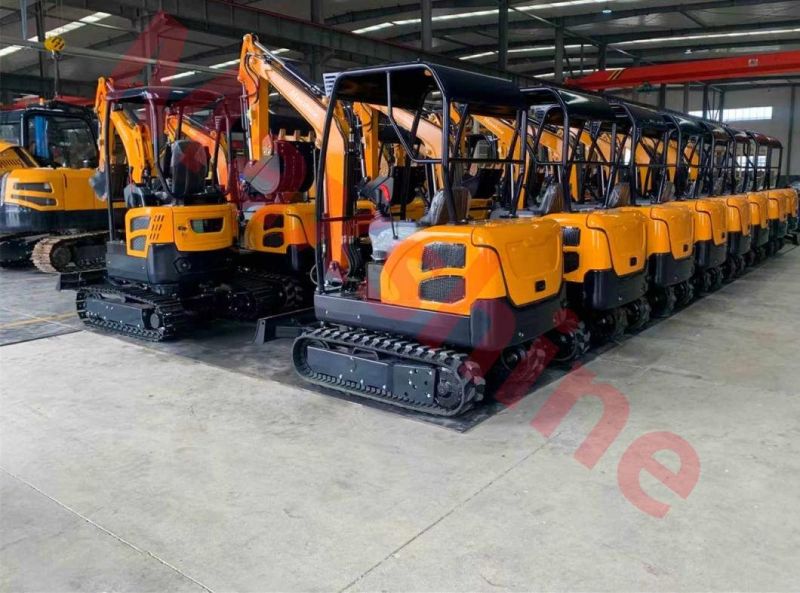 Factory Directly Wholesale Air-Conditioned Excavator Small Digger Popular Eurov 2ton Hydraulic Mini Excavator Price for Sale