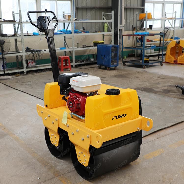 550kg Walk Behind Steel Tandem Drum Road Roller for Sale Mexico