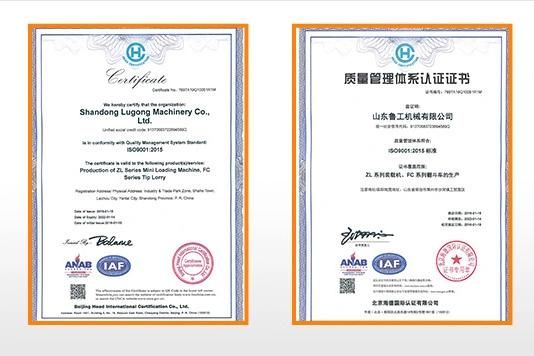 China Air Conditioned LG Series Switch Ace Ns Lugong Pay Loader
