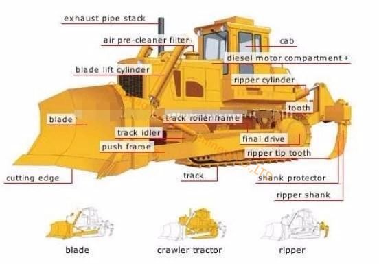 Track Straight Tilt Blade Type SD8 Crawler Bulldozer