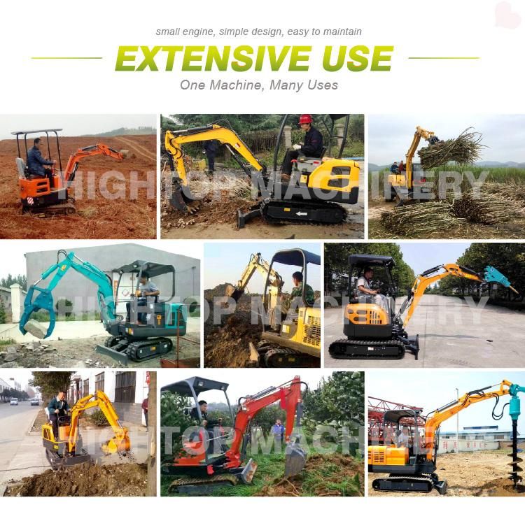China 1ton Mini Hydraulic Small Cralwer Digger Machinery Excavator for Sale
