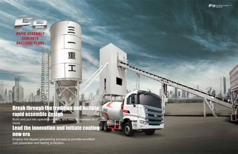 Sany Hzs120f8 120m3/H Mobile Concrete Batching Plant for Sale