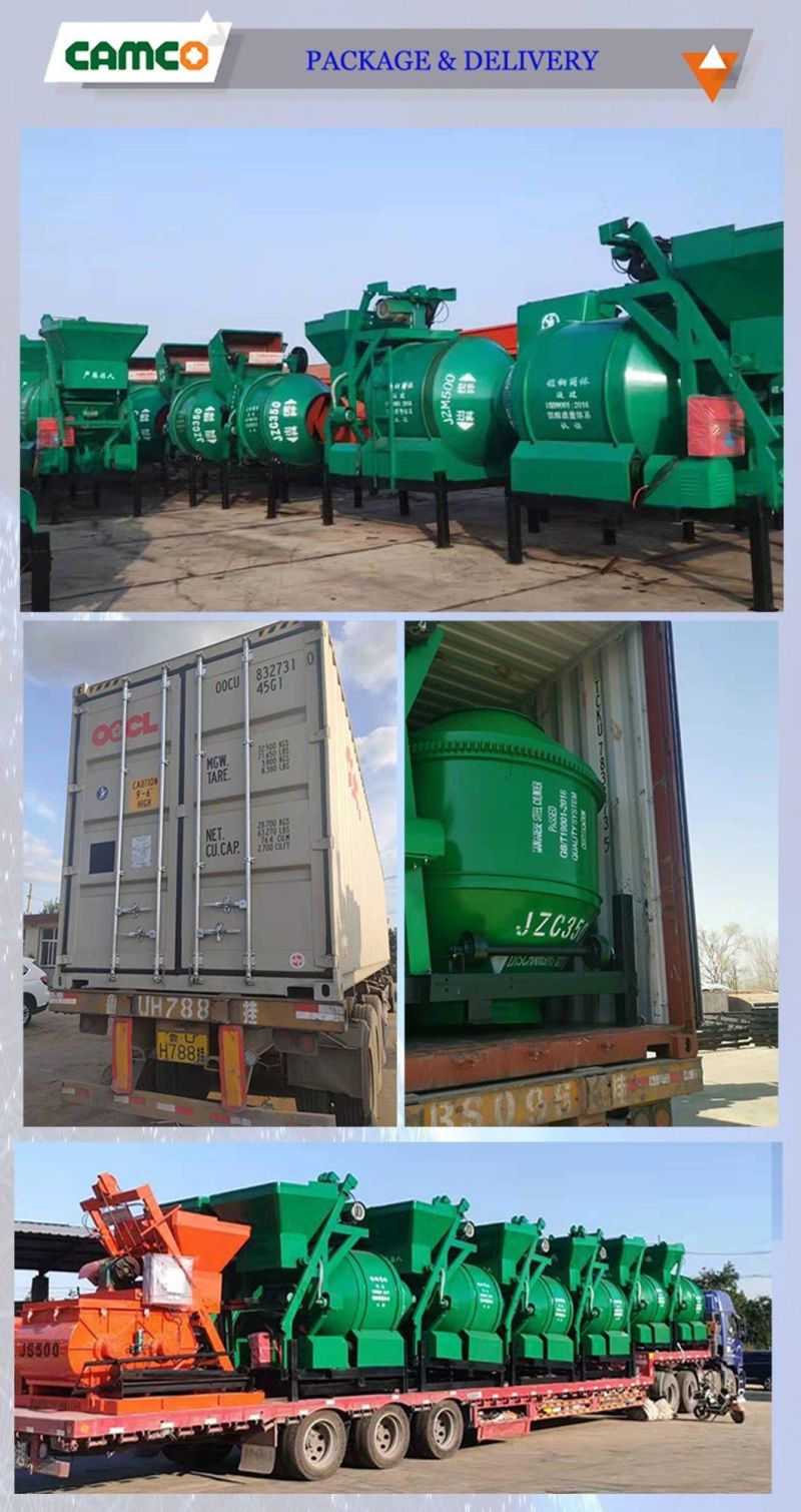 China Mini Mobile Portable Cement Mixing Machinery Volumetric Diesel Electric Petrol Small Jzc350 Mortar Self Loading Cement Mixer Machine for Sale Good Price