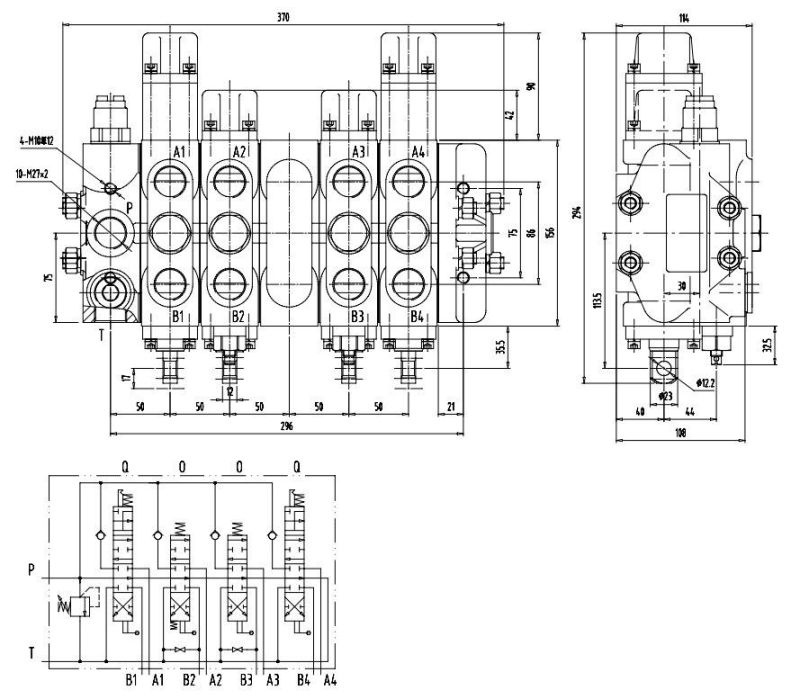 High Performance Hydraulic Multi Way Valve China Made