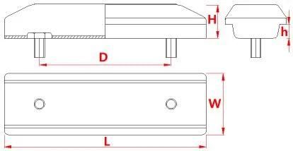 800mm Width 800-336D Clip-on Rubber Pad for Sy215c