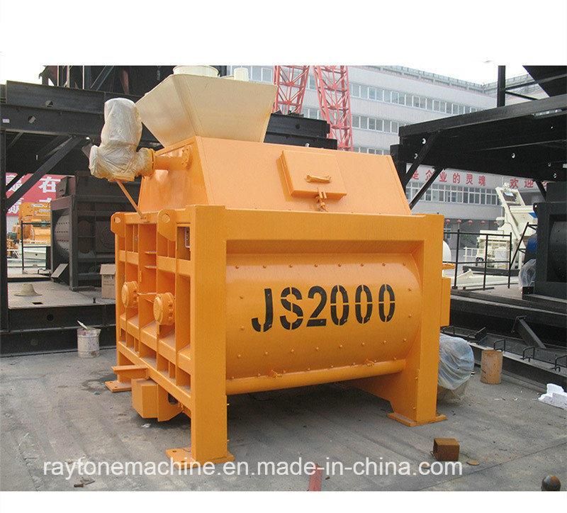 Js2000 Concrete Mixing Machine Twin Shaft Cement Mixer