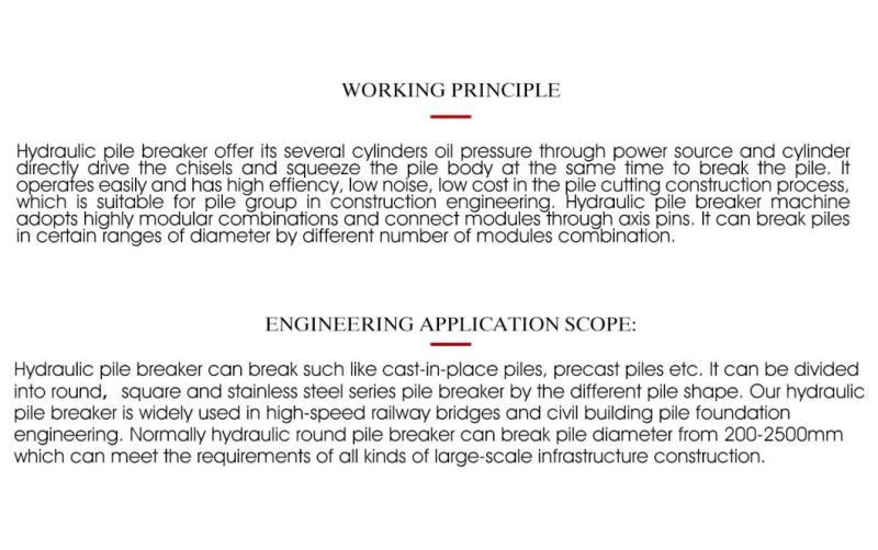 Concrete Pile Breaker for Crushing Round Piles
